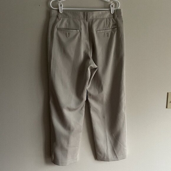 Izod Perform X Mens SZ 34 x 29 Light Beige Flat Front Straight Leg Golf Pants - Picture 5 of 10